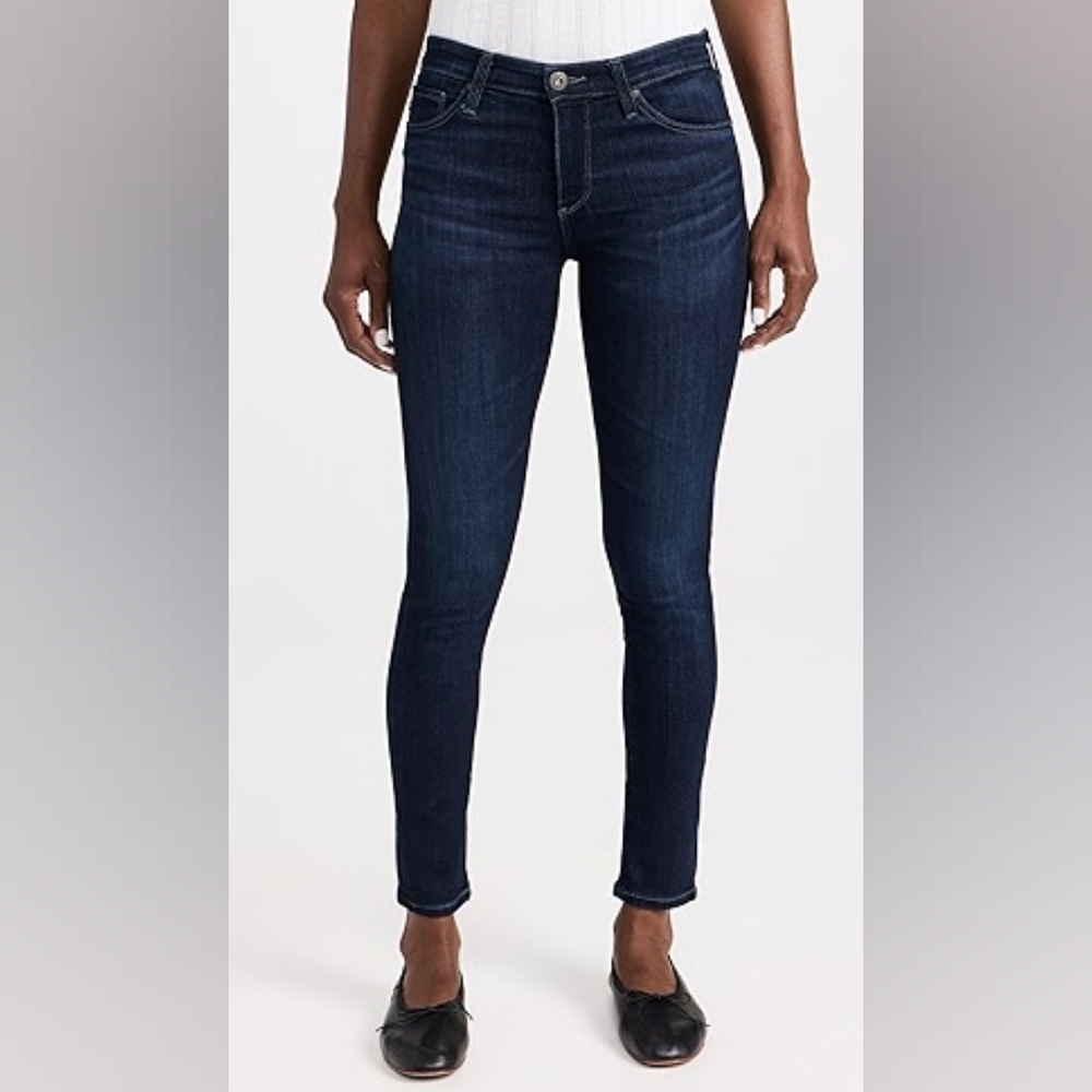 PAIGE Margot Transcend High-Rise Ankle Skinny Jean dark blue denim 27